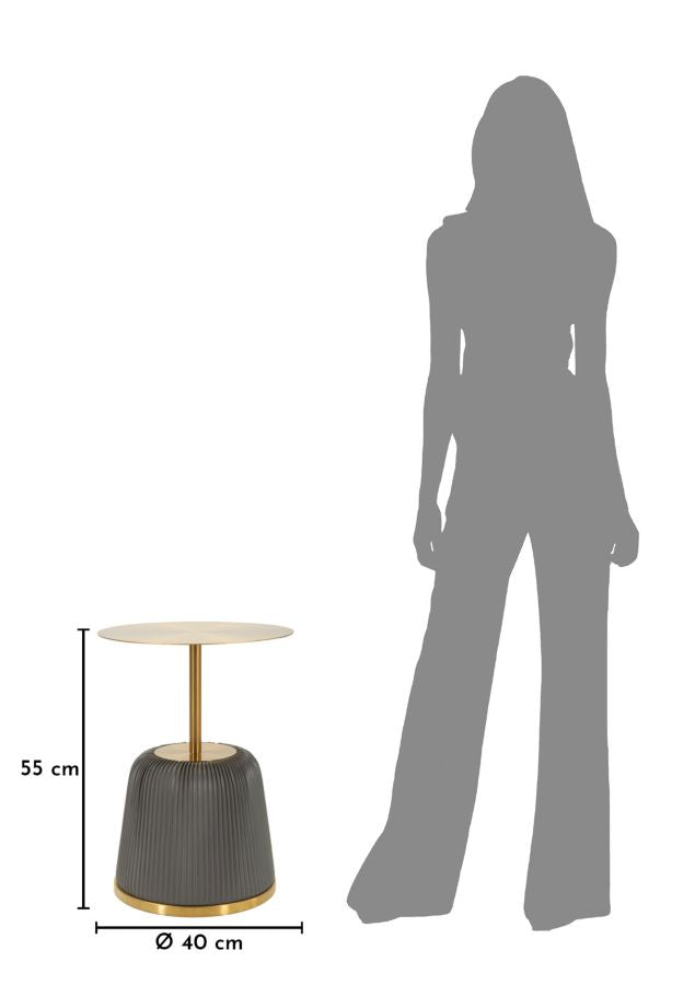 Bijzettafel Egle End Table Grey Ø 40×55 cm