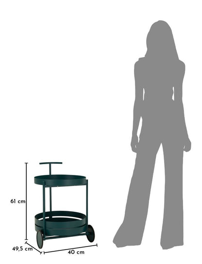 Barwagen Saturn Bar Cart Dove Teal 40×49,5×61 cm