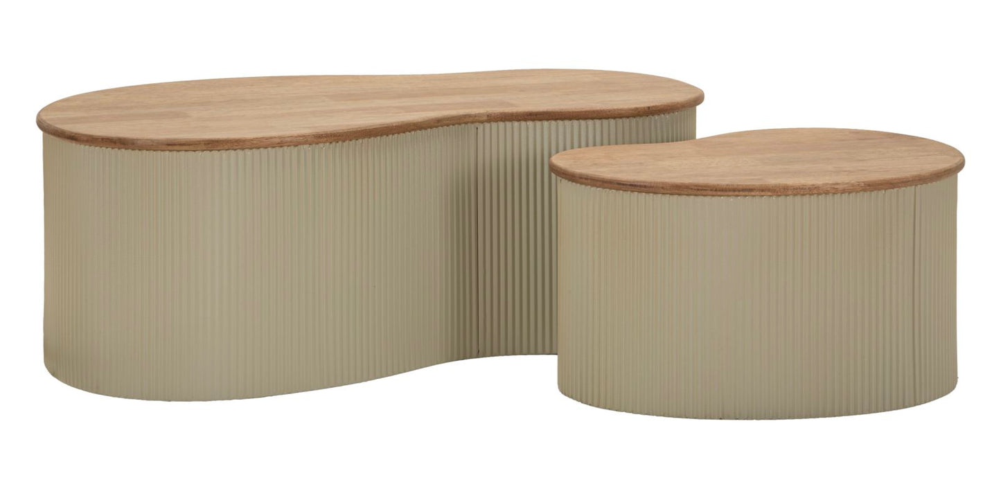 Salontafel Frankfurt Coffee Table White Set 2 Pcs 87×53×32 cm