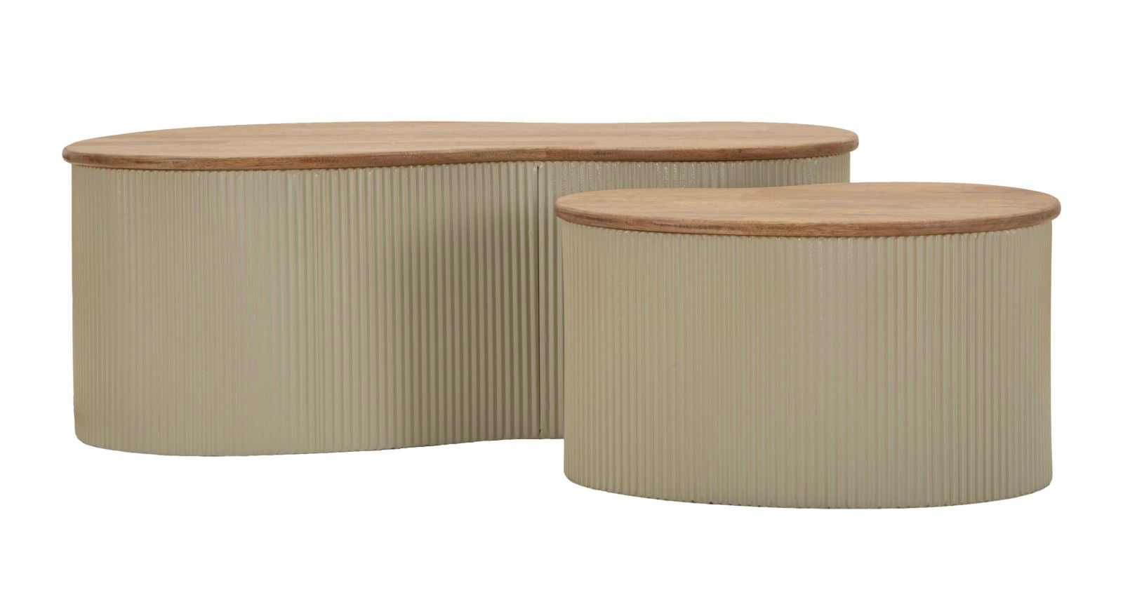 Salontafel Frankfurt Coffee Table White Set 2 Pcs 87×53×32 cm