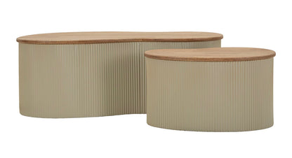 Salontafel Frankfurt Coffee Table White Set 2 Pcs 87×53×32 cm