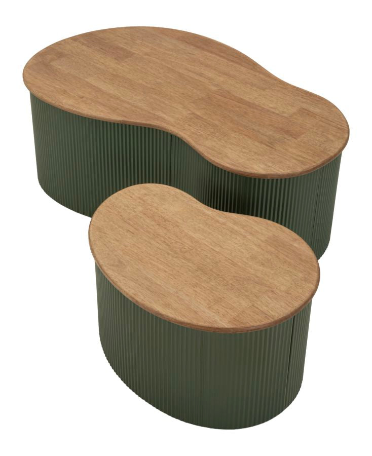 Salontafel Frankfurt Coffee Table Green Set 2 Pcs 87×53×32 cm