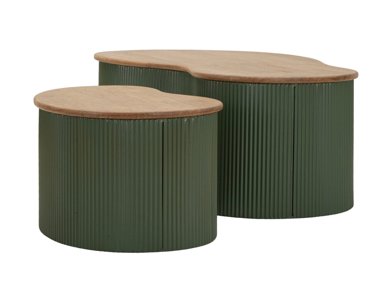 Salontafel Frankfurt Coffee Table Green Set 2 Pcs 87×53×32 cm