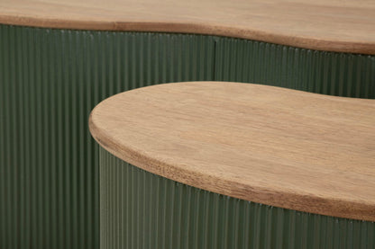 Salontafel Frankfurt Coffee Table Green Set 2 Pcs 87×53×32 cm