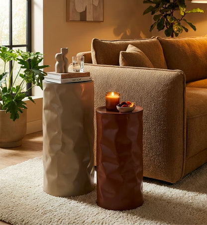 Bijzettafel Norimberga End Table Set 2 Pcs Ø 30×70 cm