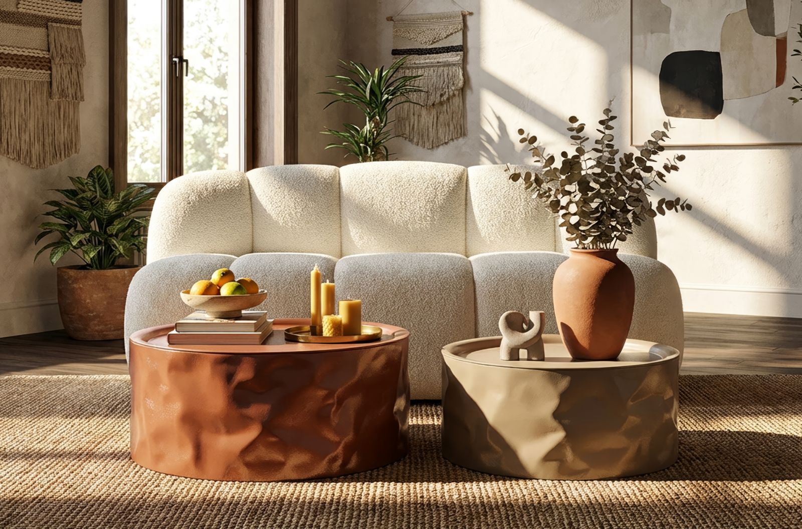 Bijzettafel Norimberga Coffee Table Set 2 Pcs Ø 62×30 cm