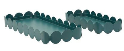 Dienblad Saturn Tray Rect. Teal Set 2 Pcs 40×16,5×4,5 cm