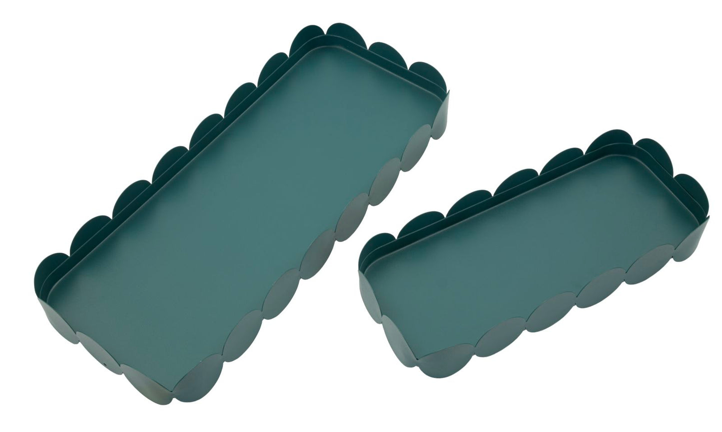 Dienblad Saturn Tray Rect. Teal Set 2 Pcs 40×16,5×4,5 cm