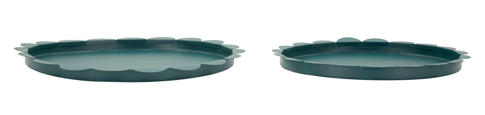 Dienblad Saturn Tray Round Teal Set 2 Pcs Ø 33×2 cm