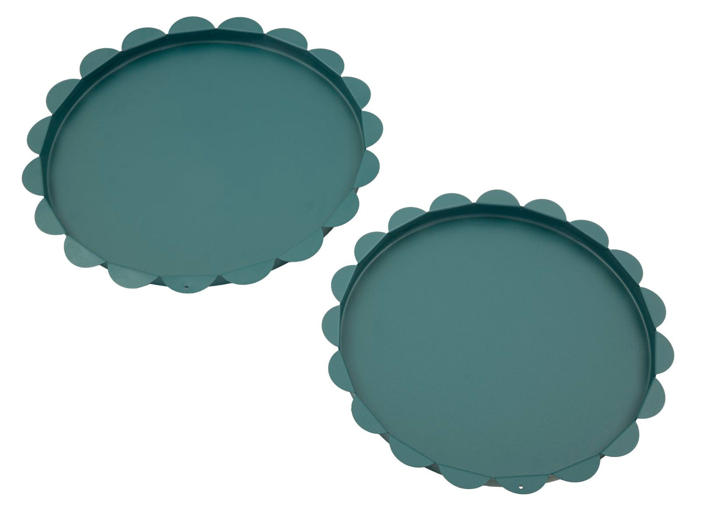 Dienblad Saturn Tray Round Teal Set 2 Pcs Ø 33×2 cm