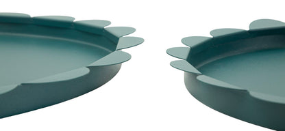 Dienblad Saturn Tray Round Teal Set 2 Pcs Ø 33×2 cm