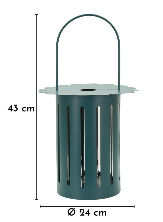 Lantaarn Saturn Lantern Teal Ø 24×43 cm