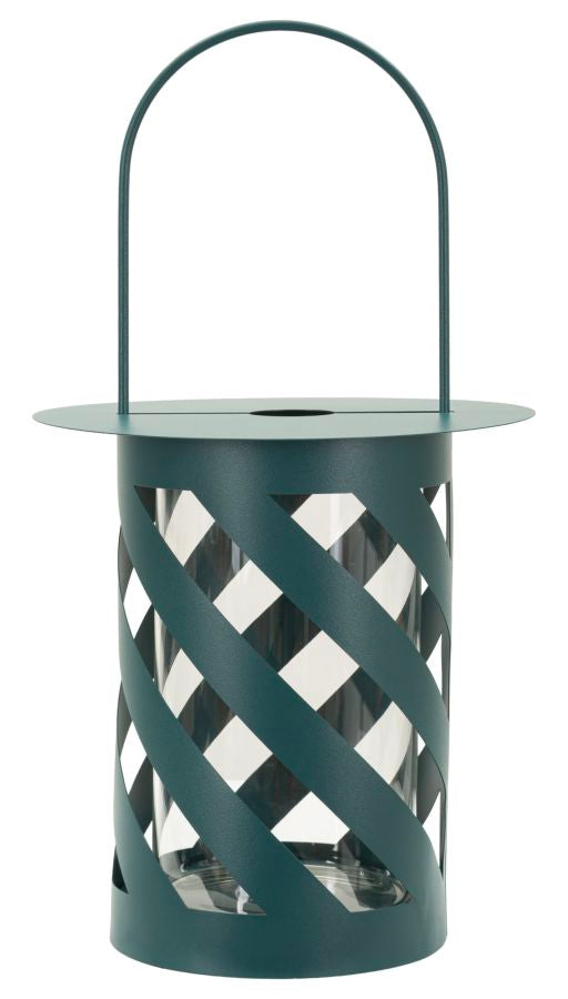 Lantaarn Twist Saturn Lantern Teal Ø 23×43 cm