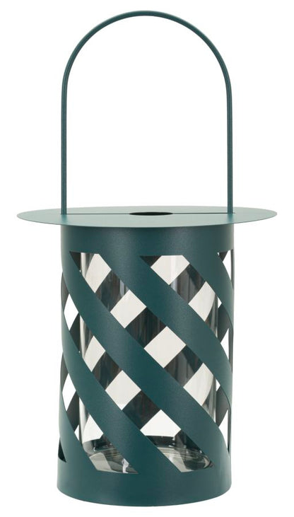 Lantaarn Twist Saturn Lantern Teal Ø 23×43 cm