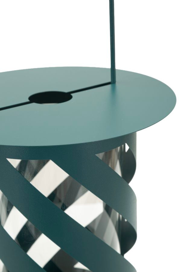 Lantaarn Twist Saturn Lantern Teal Ø 23×43 cm