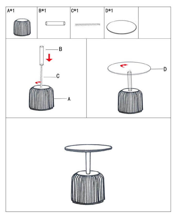 Bijzettafel Egle End Table Green Ø 40×55 cm