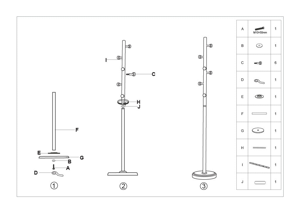 Kapstok Hang Clothes Rock Ø 30×176 cm