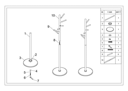 Kapstok Hang Clothes Tree Ø 36×172 cm