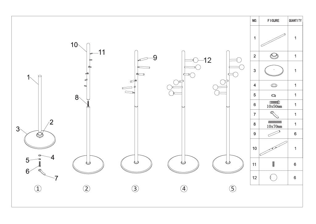 Kapstok Hang Clothes Step Ø 37×172 cm