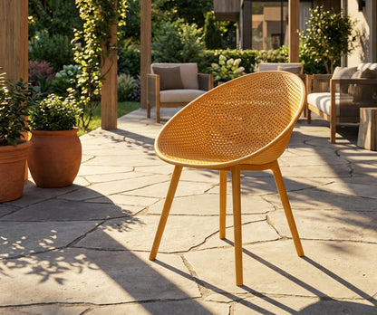 Stoel Ibiza Mustard Chair Set 2 Pcs 59×59×83 cm