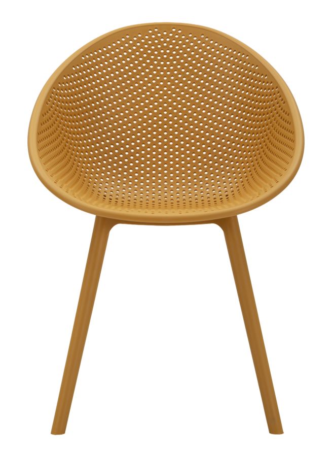 Stoel Ibiza Mustard Chair Set 2 Pcs 59×59×83 cm