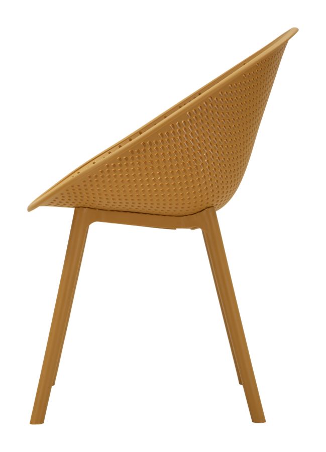 Stoel Ibiza Mustard Chair Set 2 Pcs 59×59×83 cm