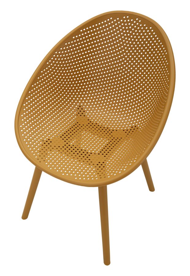 Stoel Ibiza Mustard Chair Set 2 Pcs 59×59×83 cm