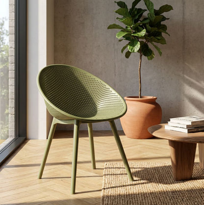 Stoel Ibiza Green Chair Set 2 Pcs 59×59×83 cm