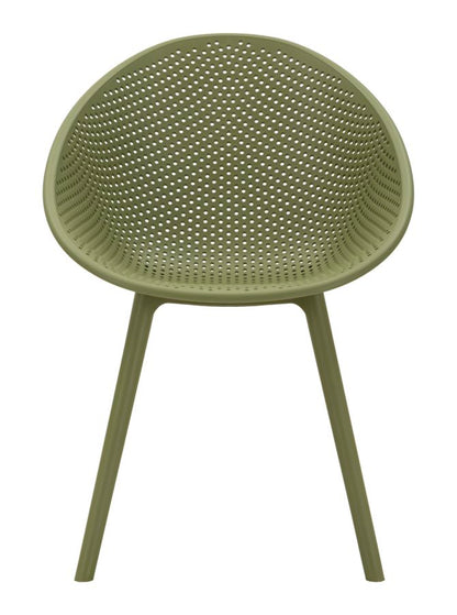 Stoel Ibiza Green Chair Set 2 Pcs 59×59×83 cm