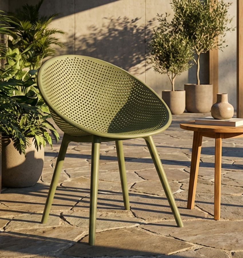 Stoel Ibiza Green Chair Set 2 Pcs 59×59×83 cm