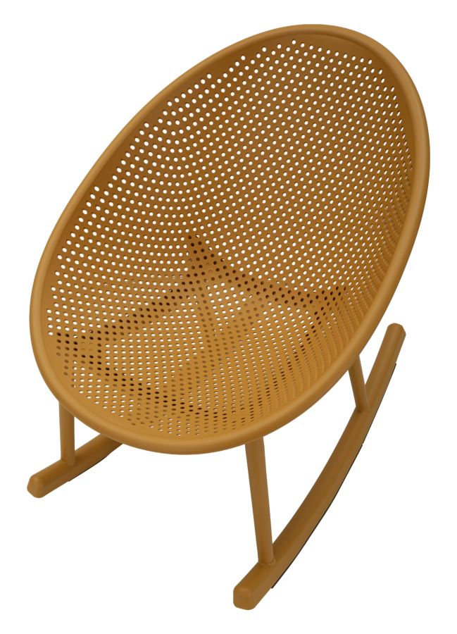 Stoel Ibiza Mustard Roching Chair 66×88×80 cm