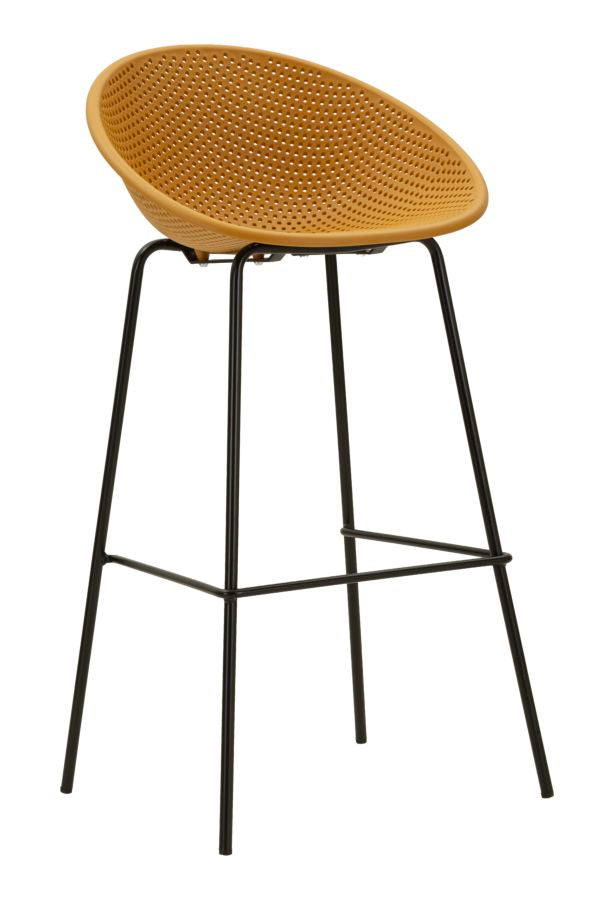 Barkruk Ibiza Mustard Bar Stool Set 2 Pcs 50×50×98 cm