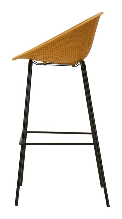 Barkruk Ibiza Mustard Bar Stool Set 2 Pcs 50×50×98 cm