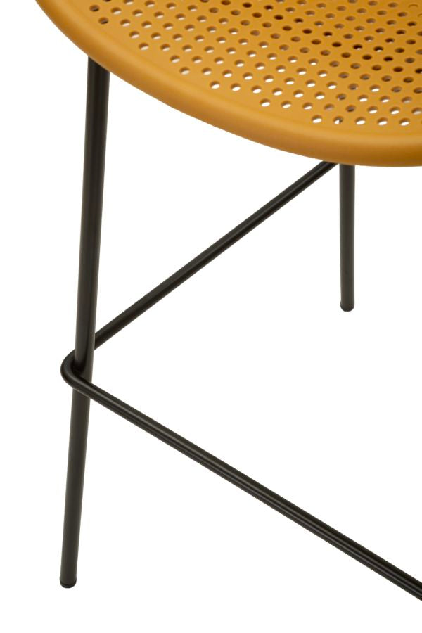 Barkruk Ibiza Mustard Bar Stool Set 2 Pcs 50×50×98 cm