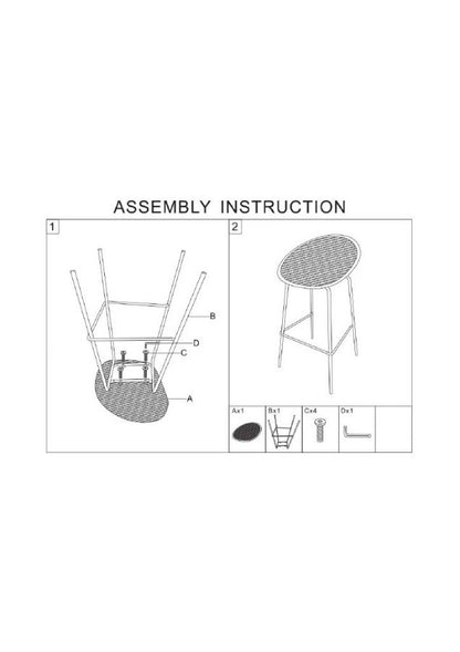Barkruk Ibiza Green Bar Stool Set 2 Pcs 50×50×98 cm