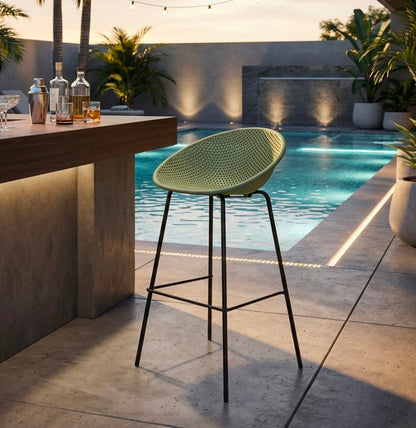 Barkruk Ibiza Green Bar Stool Set 2 Pcs 50×50×98 cm
