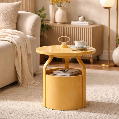 Bijzettafel Iris End Table Cream Ø 44×43 cm