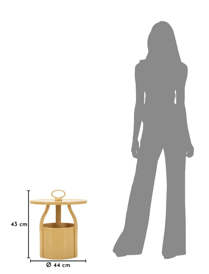 Bijzettafel Iris End Table Cream Ø 44×43 cm
