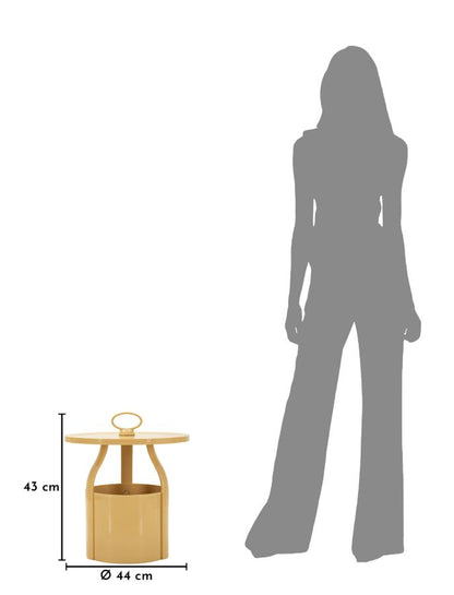 Bijzettafel Iris End Table Cream Ø 44×43 cm