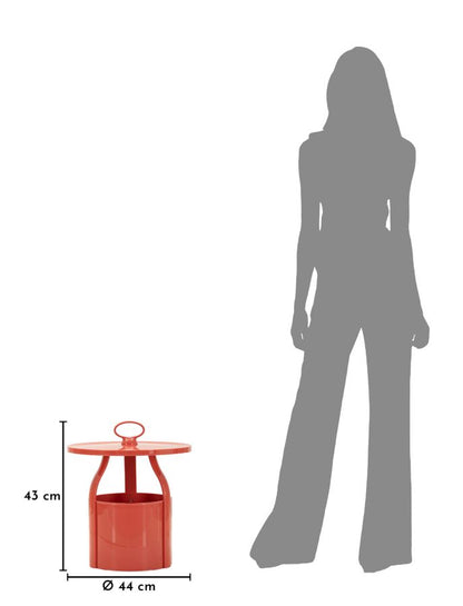 Bijzettafel Iris End Table Red Ø 44×43 cm