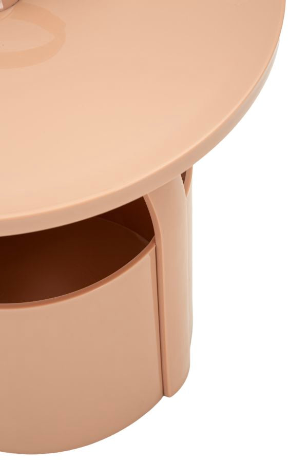 Bijzettafel Iris End Table Pink Ø 44×43 cm