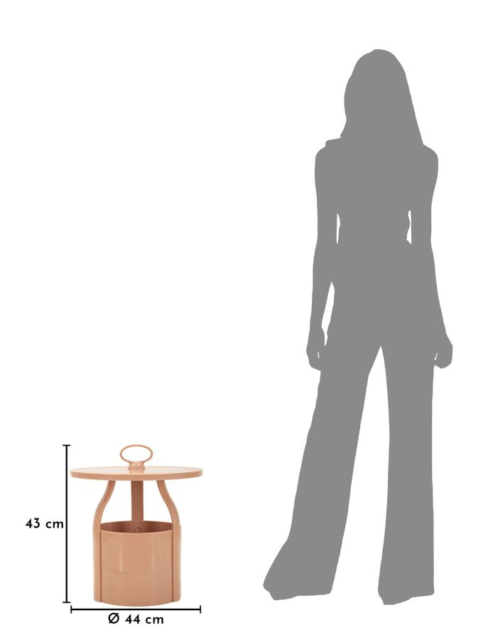 Bijzettafel Iris End Table Pink Ø 44×43 cm