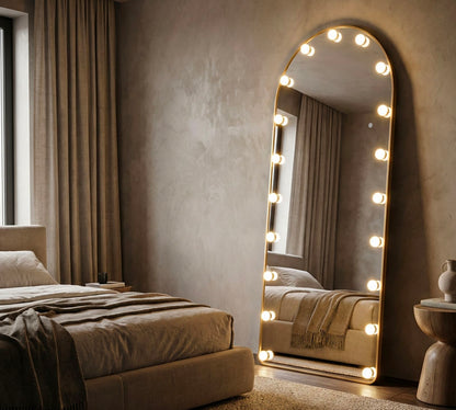 Spiegel Led Floor Mirror Hollywood Arc 70×6 cm