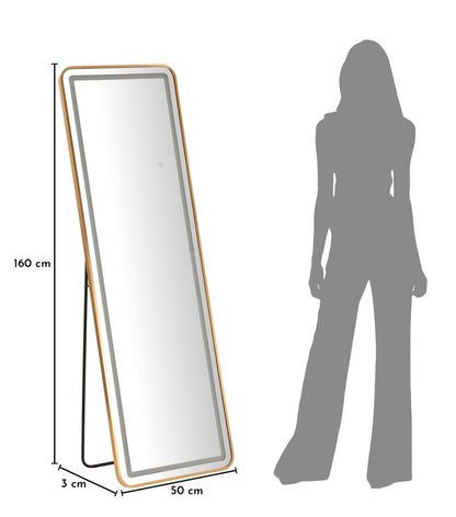 Spiegel Led Floor Mirror Simple Rectangular 50×3 cm