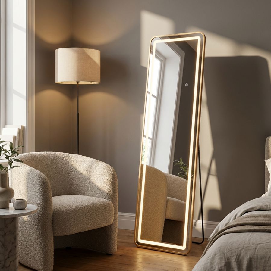 Spiegel Led Floor Mirror Simple Rectangular 50×3 cm