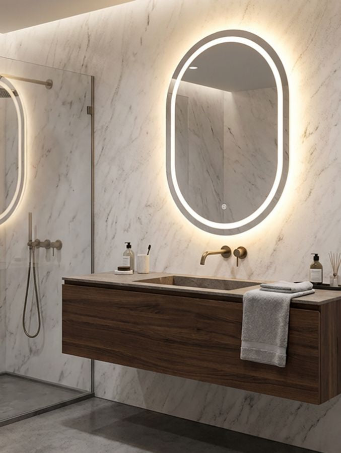 Spiegel Led Wall Mirror Simple Oval 60×3,5×80 cm