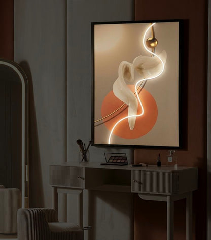 Schilderij On Canvas With Led Abstract -a- 80×4×120 cm