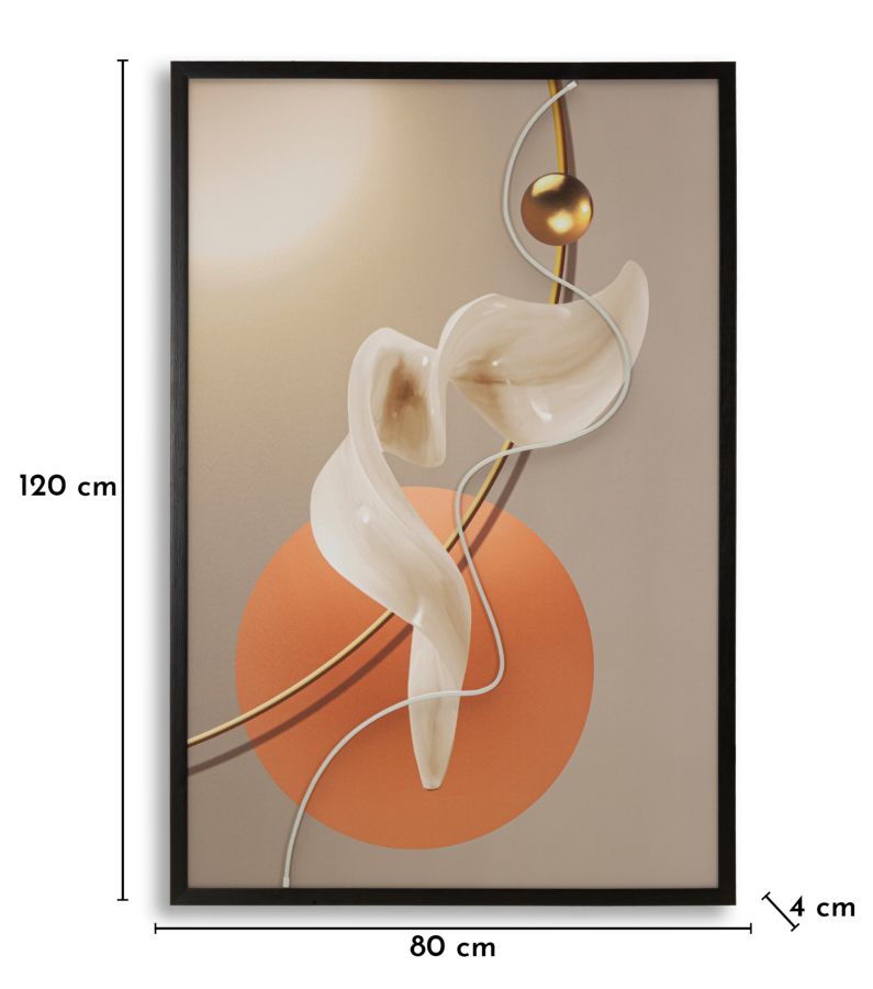 Schilderij On Canvas With Led Abstract -a- 80×4×120 cm