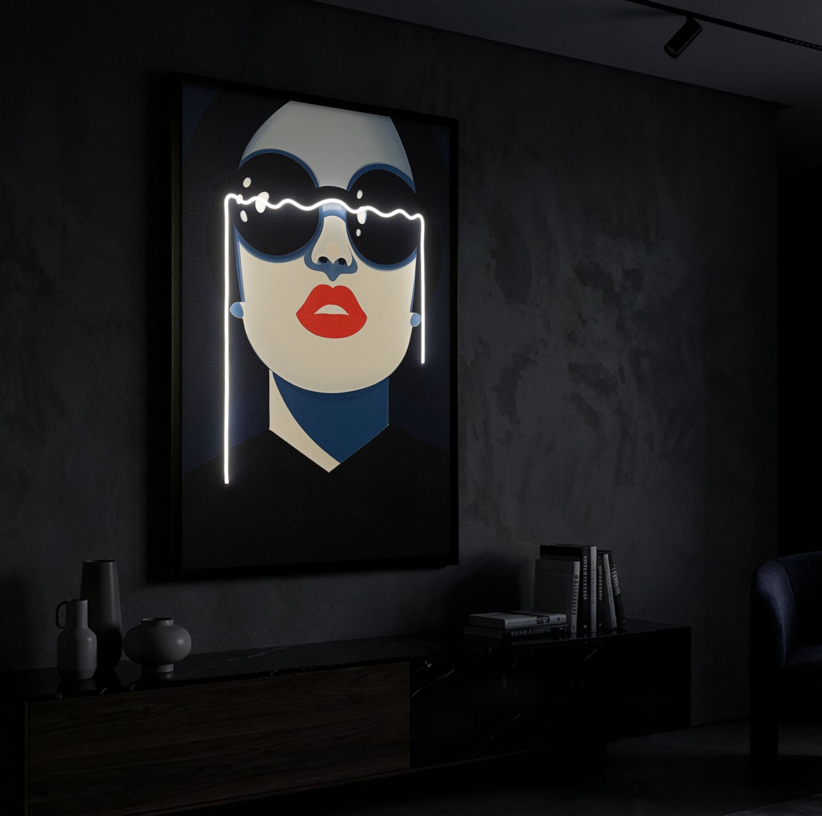 Schilderij On Canvas With Led Cecille 80×4×120 cm