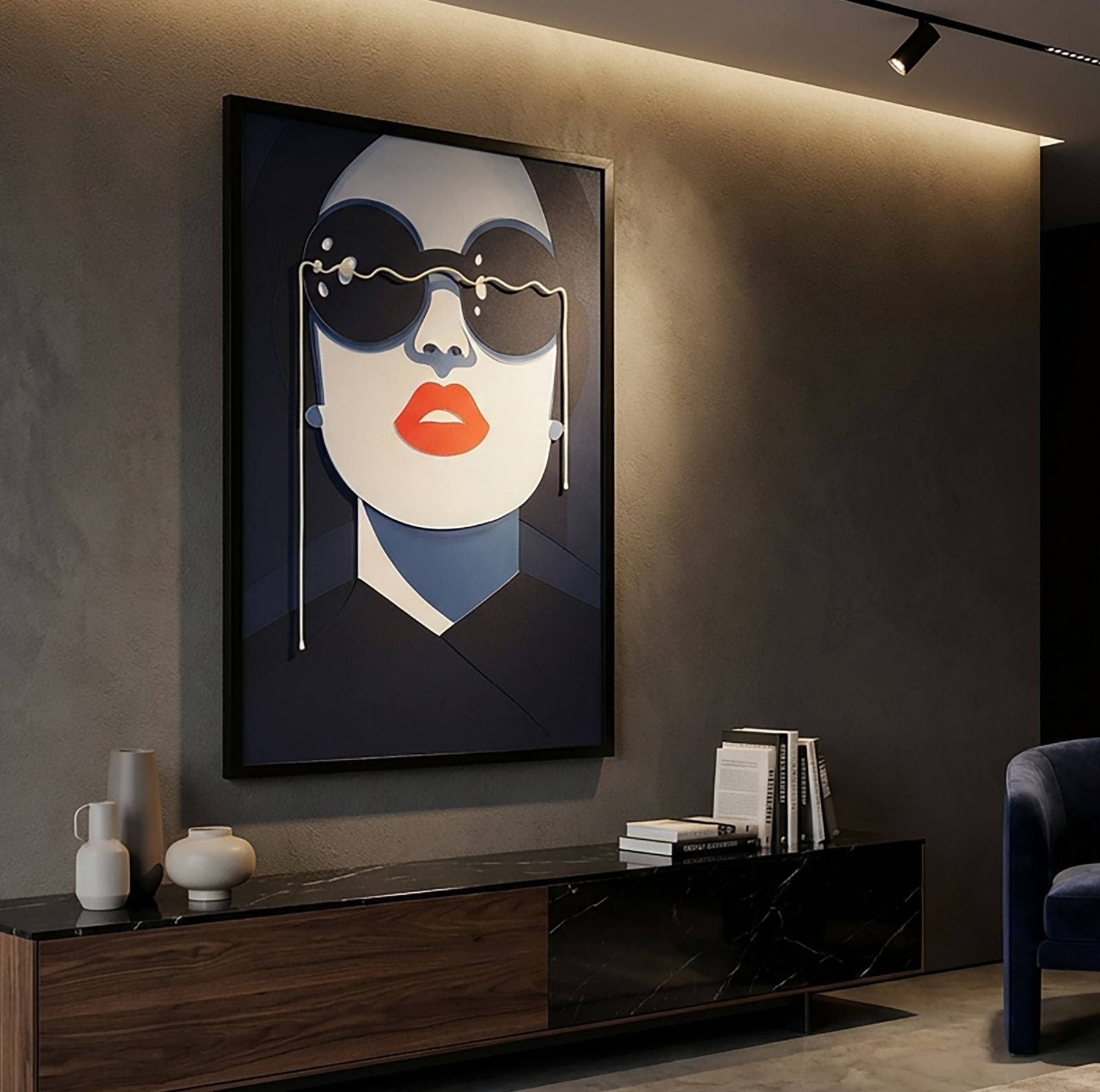 Schilderij On Canvas With Led Cecille 80×4×120 cm